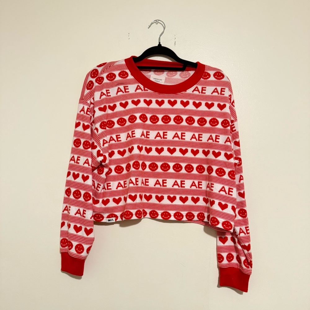 American Eagle Outfitters | Red and White Super Soft Pajama Top